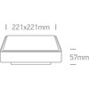 16W LED plafonas, baltas, 3000K, 67282N/W/W
