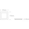 16W LED įleidžiama panelė, pilka, 3000K, 50116FA/G/W