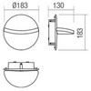 16W LED sieninis fasado šviestuvas GIMBAL, tamsiai pilkas, 3000K, 90068
