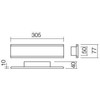 16W LED sieninis šviestuvas RAIL, baltas, 3000K, 01-2298
