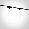16W LED šviestuvas į magnetines sistemas FLAT, juodas, 3000K, 48V, 43128FA/B/W