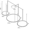 176W LED pakabinamas šviestuvas ORION, nikelio sp., 2700/3000/4000K, dimeriuojamas, 01-3884