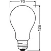 Ledvance 17W LED lemputė CLASSIC A, E27, baltos matinės sp., 2700K