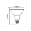17W LED lemputė V-TAC, E27, raudona