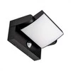 V-tac 17W LED sieninis lauko šviestuvas, juodas, 3000K, IP65, su judesio davikliu