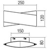 17W LED sieninis šviestuvas XAVIER, baltas/aukso sp., 3000K, 01-2380