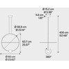 18+9W LED pakabinamas šviestuvas ELARA MEDIUM, juodas, 3000K, dimeriuojamas
