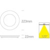 18W LED įleidžiama panelė, juoda, 3000/4000/5700K, 10118FA/B/V
