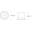 18W LED įleidžiamas šviestuvas, baltas, 3000K, 10118DC/W/W