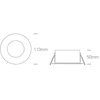 18W LED įleidžiamas vidaus/lauko šviestuvas, baltas, 3000/3500/4000K, IP65, 10118GA/W/V