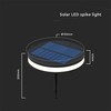 V-tac 1,8W LED įsmeigiamas lauko šviestuvas su saulės baterija, juodas, 3000K, IP54