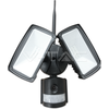 18W LED juodas prožektorius su judesio davikliu V-TAC (SMD LED), WIFI, kamera, 6000K
