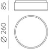 18W LED lubinis šviestuvas DINS, baltas, 2700/3000/4000K, IP44, P0395172BH