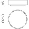 18W LED lubinis šviestuvas DINS, matinės nikelio sp., 2700/3000/4000K, dimeriuojamas, IP44, P0395172NMDT