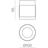 18W LED lubinis šviestuvas LUX, juodos/aukso sp., 4000K, dimeriuojamas, P3989110ONDT