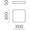 18W LED lubinis šviestuvas TURIN, juodas, 2700/3000/4000K, P3761072N