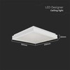 Lubinis šviestuvas 18W LED paviršinis šviestuvas, baltas, 4000K