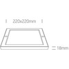 Lubinis šviestuvas 18W LED plafonas, baltas, 3000K, 62018AF/W/W