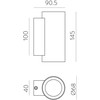 Sieninis šviestuvas 18W LED sieninis fasado šviestuvas NOX, antracito sp., 2700K, IP65, A2092090GR