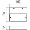 18W LED sieninis šviestuvas APEX, juodas, 3000K, 01-3758