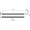 18W LED sieninis šviestuvas DIZZY, juodas, 3000/4000K, IP44, 01-3264