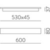 18W LED sieninis šviestuvas FOSCA, juodas, 2700/3000/4000K, dimeriuojamas, A3833171NDT