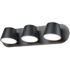 18W LED sieninis šviestuvas KUOLA, juodas, 3000K