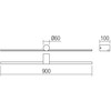 18W LED sieninis šviestuvas ROW, juodas, 3000K, IP44