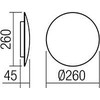 18W LED sieninis šviestuvas UMBRA, matinės baltos sp., 3000K, 01-1335