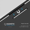 V-tac 18W LED šviestuvas į magnetinius bėgelius ULTRA THIN, juodas, 3000K