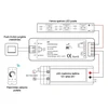 Bikuvalt 192W 1 kanalo vienspalvių LED juostų valdiklis LUXSONN, 8A, PUSH-DIM, 5-36V