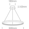 19W LED pakabinamas šviestuvas, chromo sp., 3000K, 63048/C