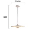 19W LED pakabinamas šviestuvas RENE, baltas, 3000K, 4319500