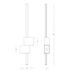 19W LED sieninis šviestuvas, juodas, 3000K, dimeriuojamas, 25147