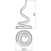 19W LED stalo šviestuvas SCROLL, matinės bronzos sp., 3000/4000/6000K, dimeriuojamas, 01-4279