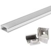 1m LED juostos paviršinis profilis OPTONICA, pilkas, 17.4x7mm, komplektuojamas su dangteliu ir užbaigimais