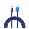 V-tac 1m mikro USB laidas, mėlynas, laido tipas- medvilninis audinys
