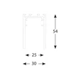 1m paviršinis magnetinės sistemos bėgelis SPECTRA LIGHTING INSIGHT, juodas