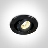 1W/3W LED įleidžiamas pakreipiamas šviestuvas, juodas, 3000K, 11103B/B/W