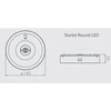 Intelight 1W avarinis šviestuvas STARLET ROUND SO 150 NM 1H MT, baltas