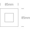 1W LED įleidžiamas sieninis šviestuvas, 3000K, 68006N/W