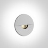 1W LED įleidžiamas sieninis šviestuvas, baltas, 3000K, 68070/W/W