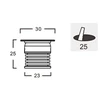 1W LED įleidžiamas šviestuvas ROYAL, baltas, 3000K, 4223200