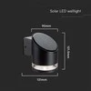 Sieninis šviestuvas V-tac 1W LED sieninis lauko šviestuvas su saulės baterija, juodas, 3000K, IP54