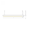 1x7W+32W LED pakabinamas šviestuvas, juodas, 3000K, 23254