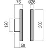 2 x 5W LED sieninis šviestuvas NIKOS, matinės aukso sp., 3000K, 01-3848
