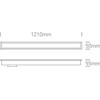20-40W LED įleidžiamas linijinis šviestuvas, baltas, 3000/4000/5000K, 38145AR/W/V