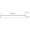 20-40W LED linijinės sistemos šviestuvas, juodas, 3000/4000/5000K, 38160A/B/V