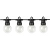 20 LED lempučių girlianda, 10m, 2700K, IP65, su saulės baterija, skaidrus stiklas