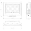 200W LED prožektorius su saulės baterija NORLA, juodas, 4000K